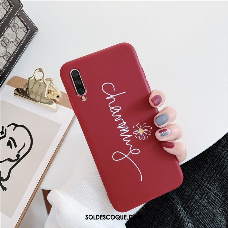 Coque Huawei P40 Lite E Délavé En Daim Téléphone Portable Rouge Protection Fluide Doux En Vente