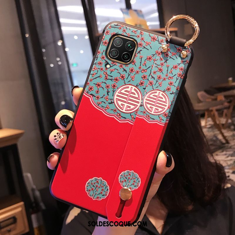 Coque Huawei P40 Lite Net Rouge Tout Compris Style Chinois Silicone Fluide Doux Pas Cher