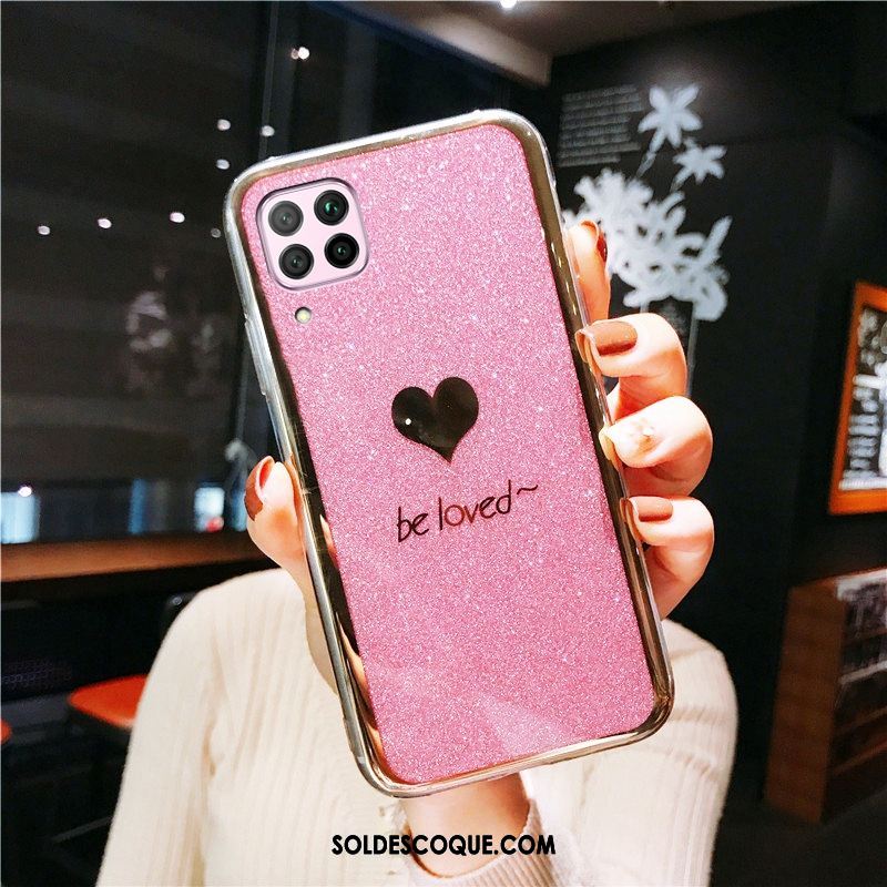 Coque Huawei P40 Lite Téléphone Portable Fluide Doux Rose Créatif Placage En Vente