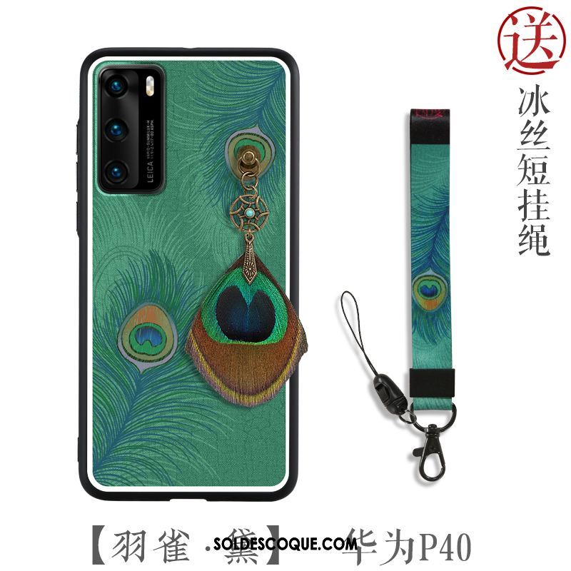 Coque Huawei P40 Personnalité Vert Protection Créatif Original En Vente