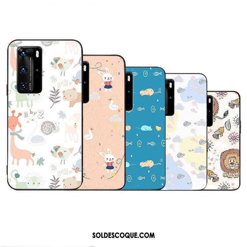 Coque Huawei P40 Pro Simple Tout Compris Incassable Dessin Animé Charmant Pas Cher