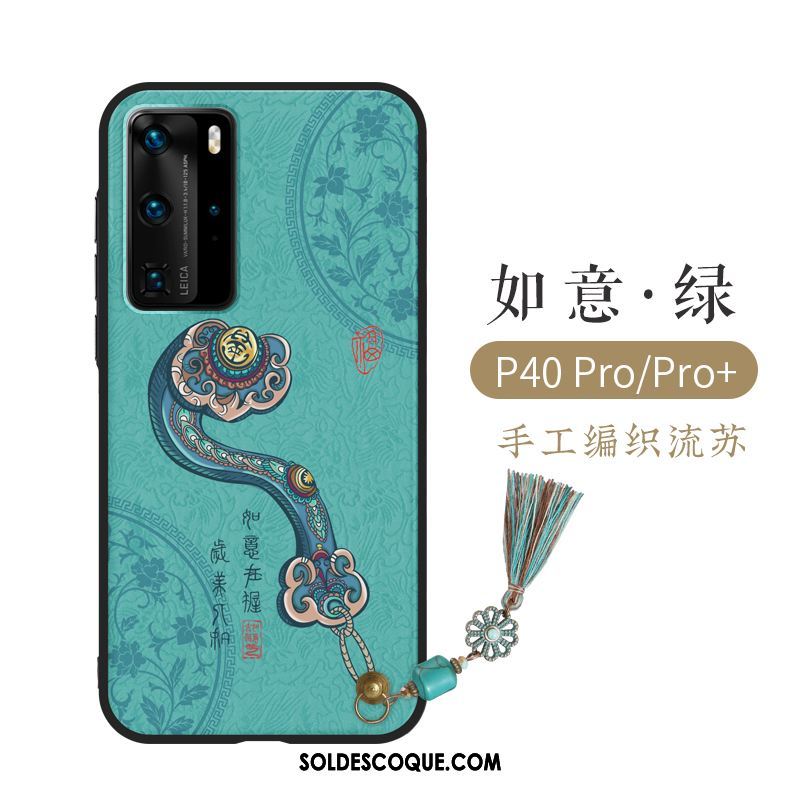 Coque Huawei P40 Pro Vert Tendance Tout Compris Personnalité Luxe Pas Cher