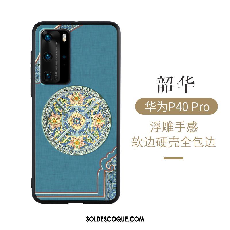 Coque Huawei P40 Pro Étui Protection Très Mince Vent Gaufrage En Vente