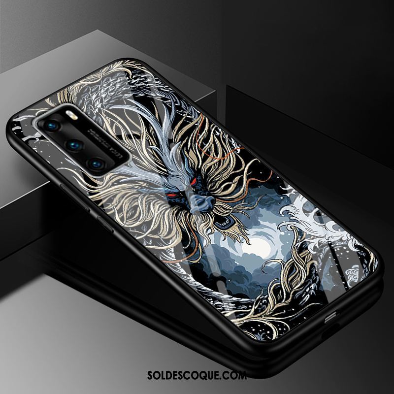 Coque Huawei P40 Tout Compris Noir Vintage Incassable Étui Soldes