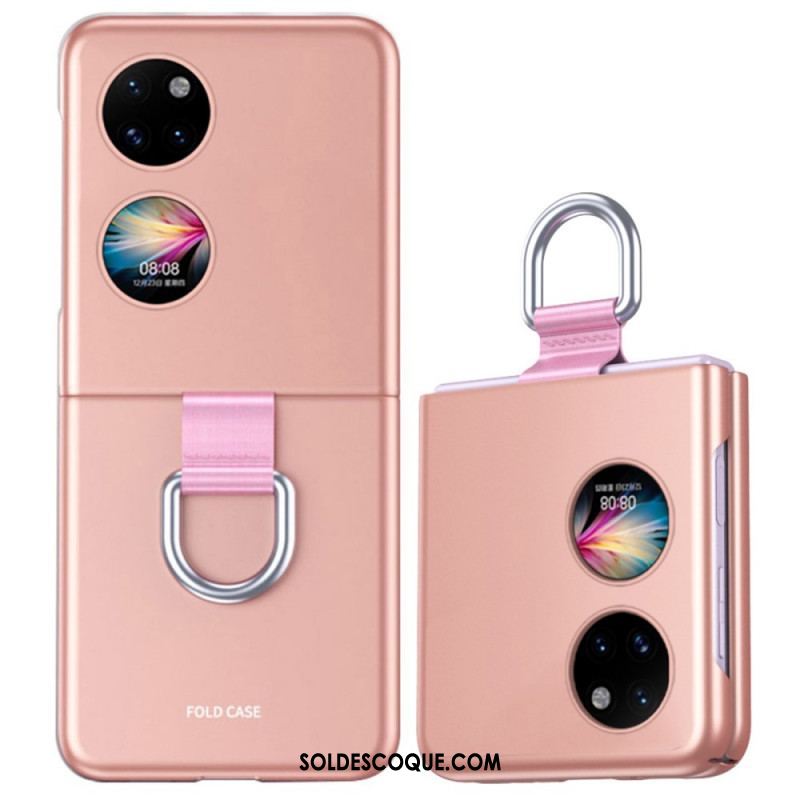 Coque Huawei P50 Pocket Skin-Touch avec Anneau