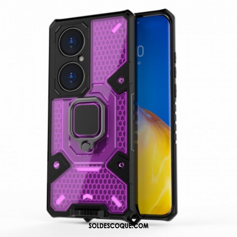 Coque Huawei P50 Pro Hybride Résistante Style Nid d'Abeille