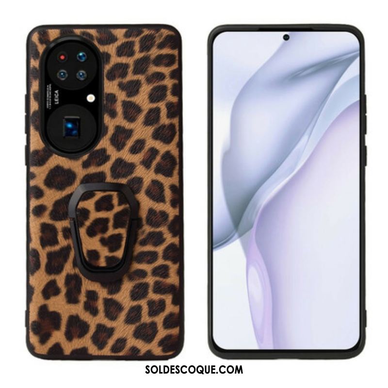 Coque Huawei P50 Pro Style Léopard Anneau-Support