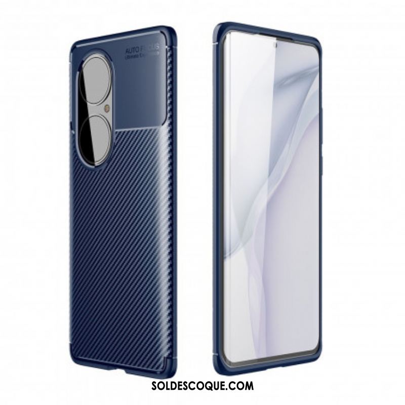 Coque Huawei P50 ProTexture Fibre Carbone Flexible