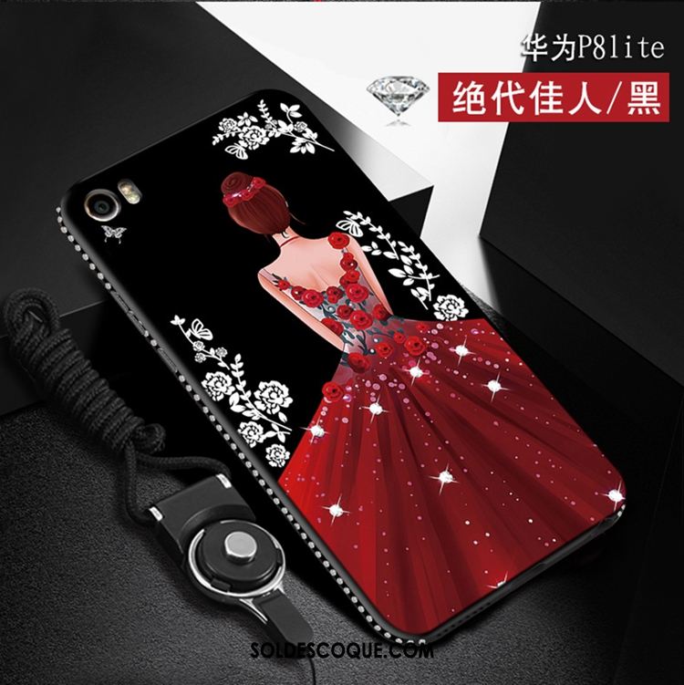 Coque Huawei P8 Lite Incruster Strass Étui Jeunesse Protection Fluide Doux Soldes