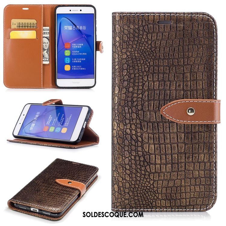 Coque Huawei P8 Lite Étui En Cuir Téléphone Portable Portefeuille Carte Crocodile Modèle Pas Cher