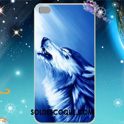 Coque Huawei P8 Personnalisé Téléphone Portable Business Border Bleu Pas Cher