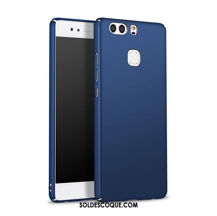 Coque Huawei P9 Plus Délavé En Daim Difficile Tout Compris Bleu Anneau Pas Cher