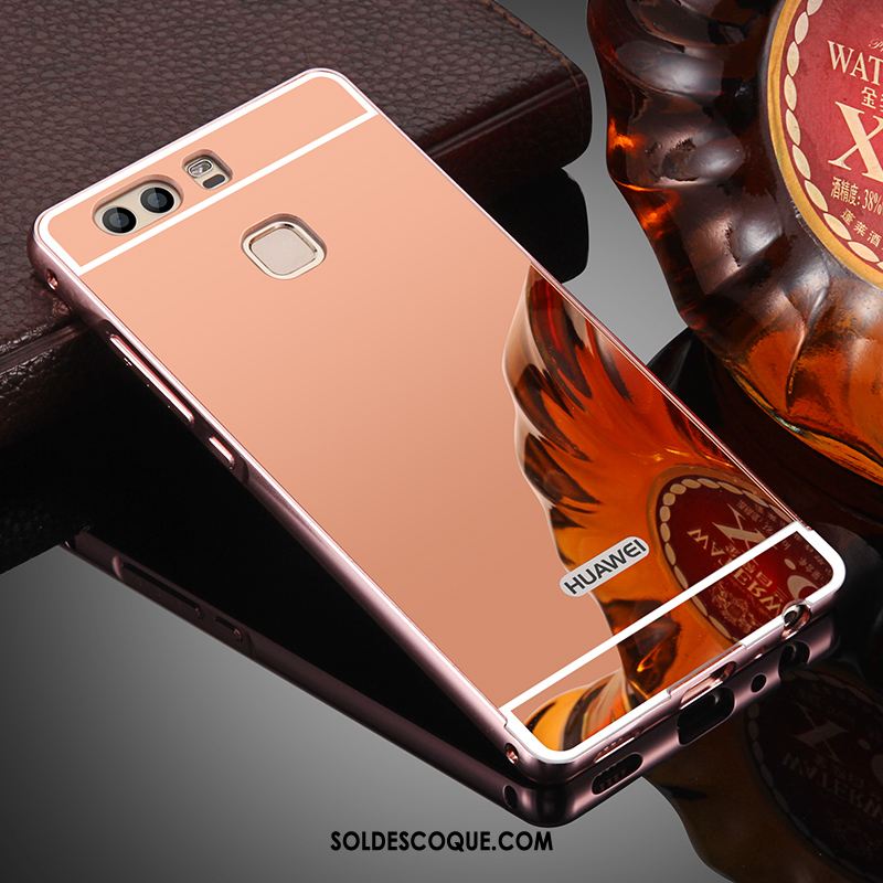 Coque Huawei P9 Plus Métal Border Étui Couvercle Arrière Incassable France