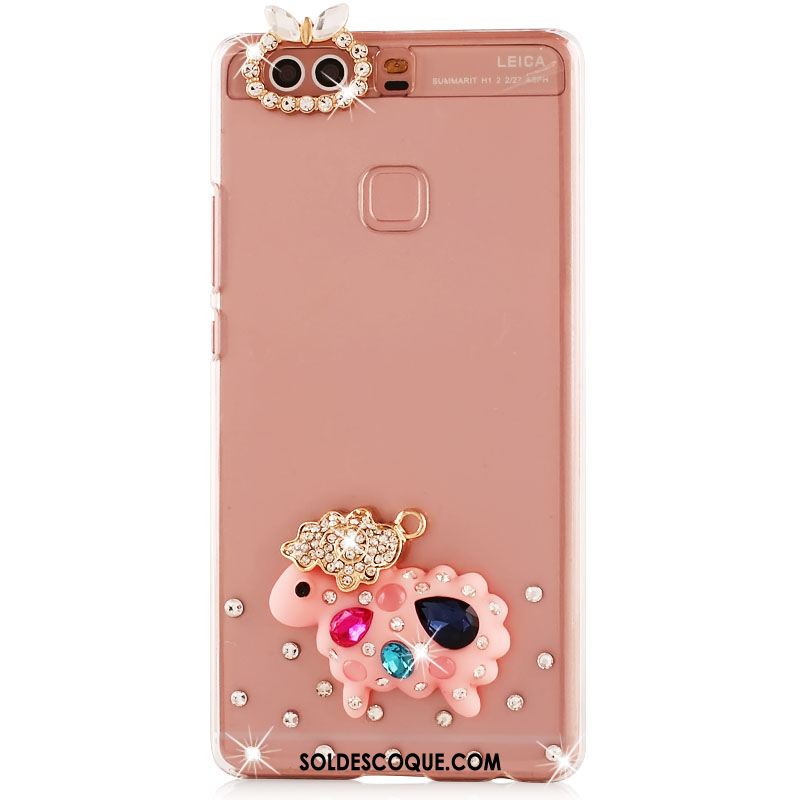 Coque Huawei P9 Plus Protection Strass Téléphone Portable Transparent Incassable Housse Soldes