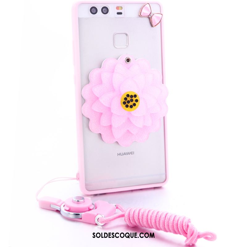 Coque Huawei P9 Plus Transparent Cou Suspendu Étui Dessin Animé Miroir En Ligne