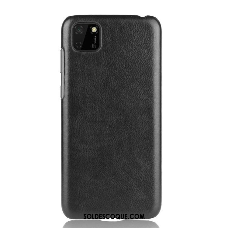 Coque Huawei Y5p Modèle Fleurie Noir Litchi Cuir Étui En Ligne