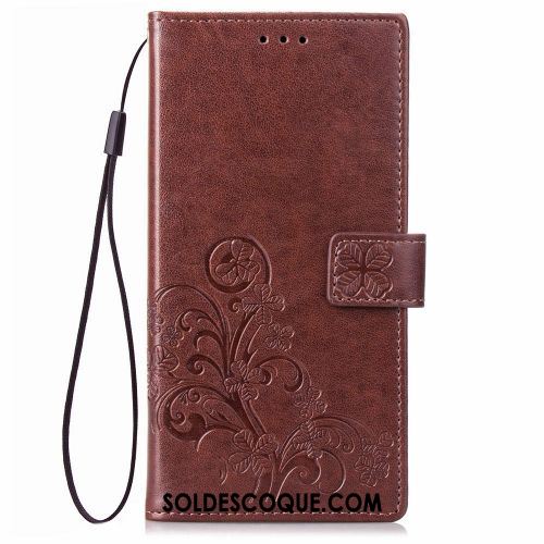 Coque Huawei Y6 2018 Support Téléphone Portable Étui Étui En Cuir Carte Pas Cher