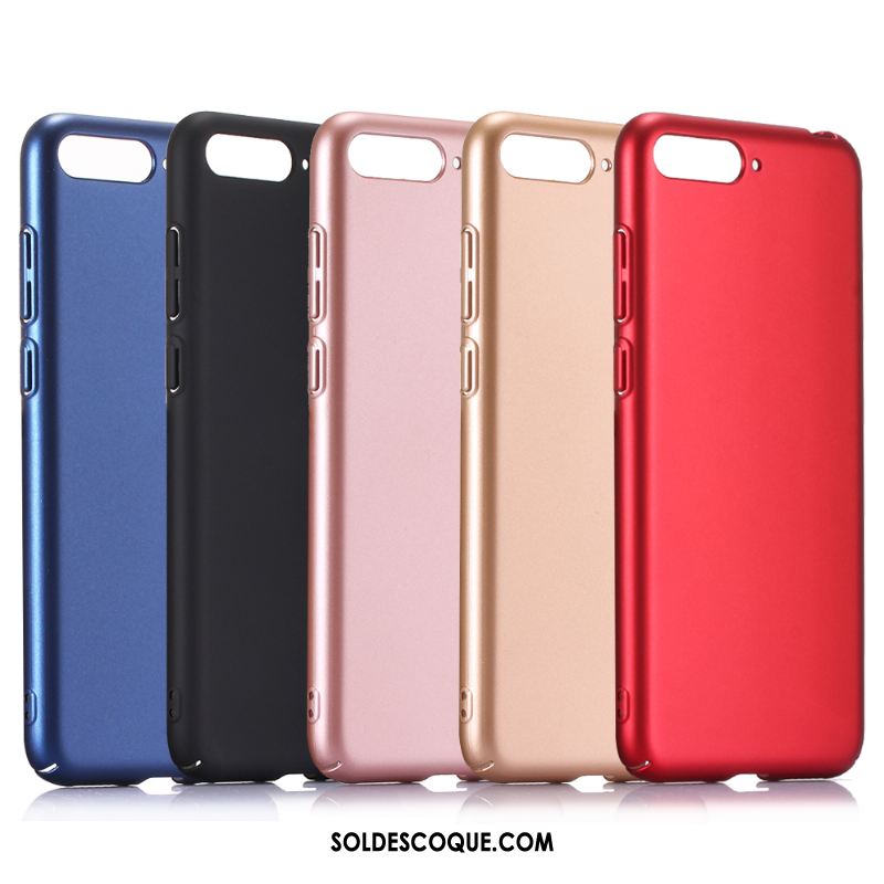 Coque Huawei Y6 2018 Tout Compris Délavé En Daim Téléphone Portable Incassable Rouge En Ligne