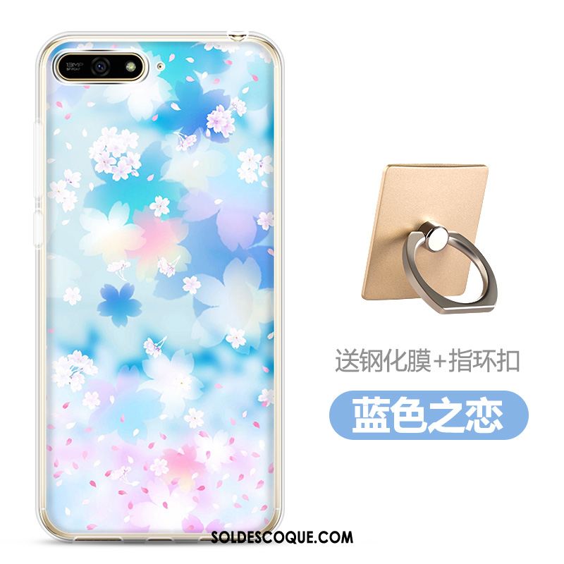 Coque Huawei Y6 2018 Étui Téléphone Portable Fluide Doux Protection Tempérer En Vente