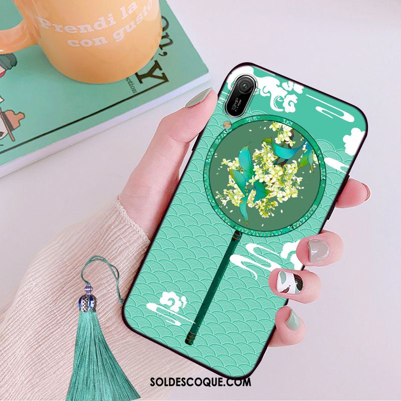 Coque Huawei Y6 2019 Vert Tendance Style Chinois Protection Personnalité Pas Cher