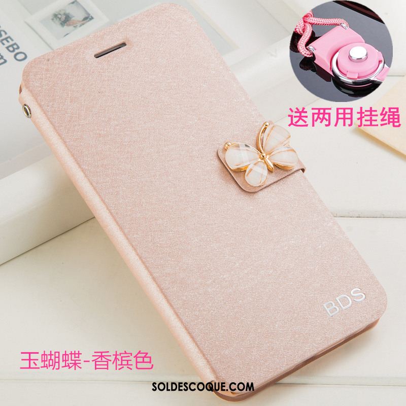 Coque Huawei Y6 Pro 2017 Clamshell Téléphone Portable Ornements Suspendus Étui En Cuir Rose Soldes