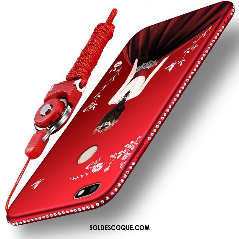 Coque Huawei Y6 Pro 2017 Fluide Doux Rouge Protection Étui Tout Compris Housse Pas Cher