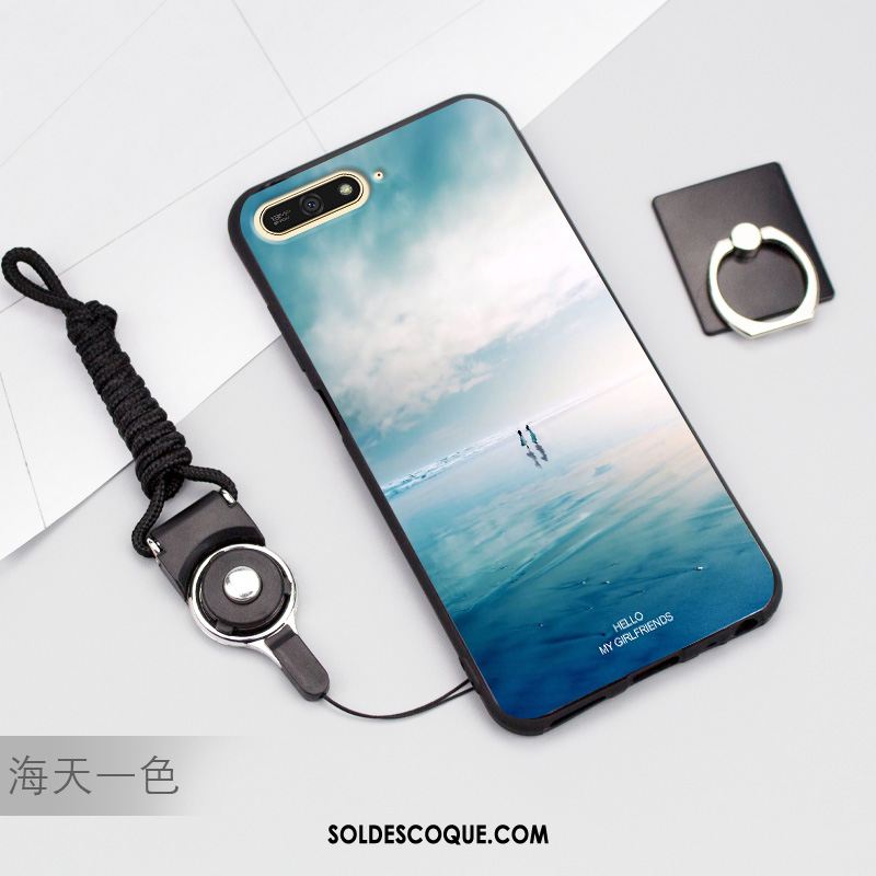 Coque Huawei Y7 2018 Étui Protection Téléphone Portable Silicone Bleu En Vente