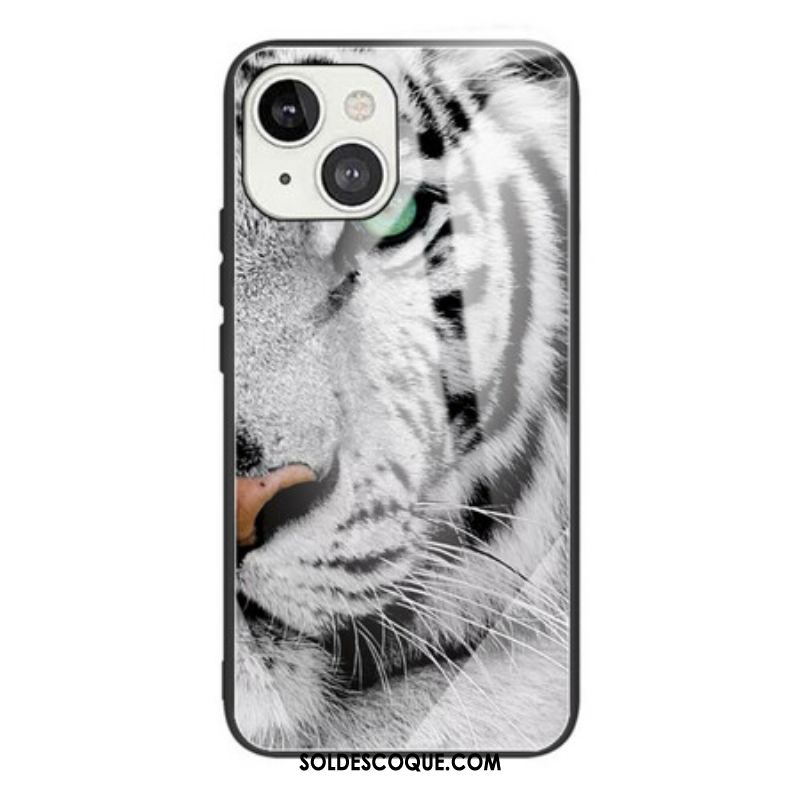 Coque IPhone 13 MIni Verre Trempé Tigre