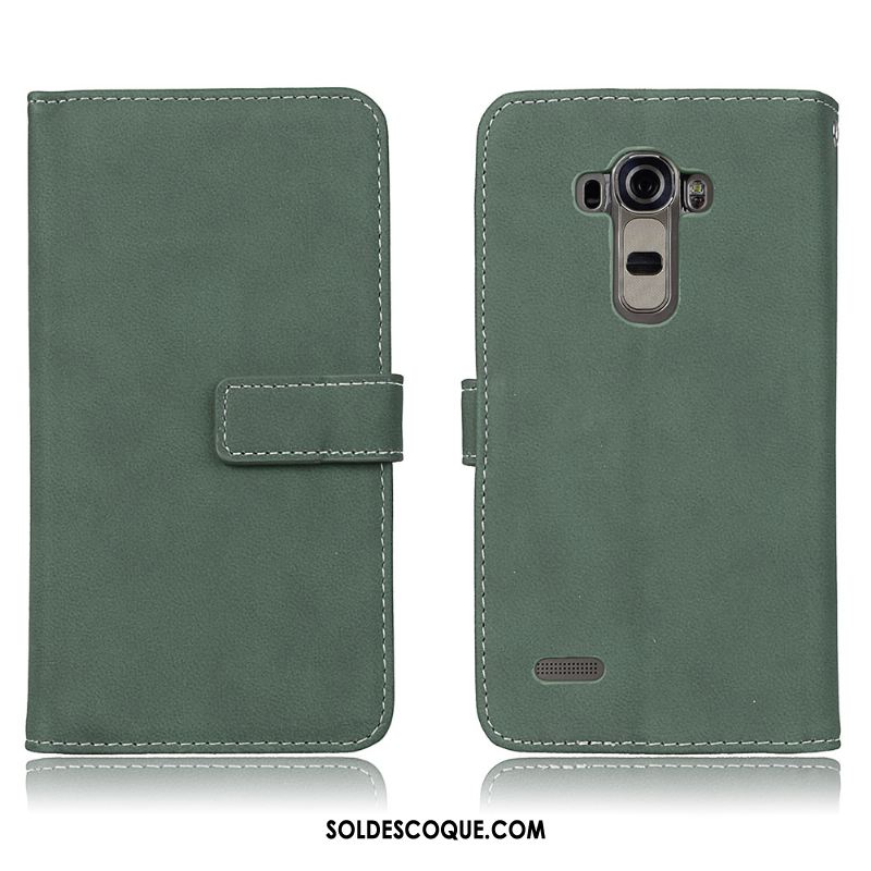 Coque Lg G4 Téléphone Portable Portefeuille Délavé En Daim Étui Clamshell Pas Cher