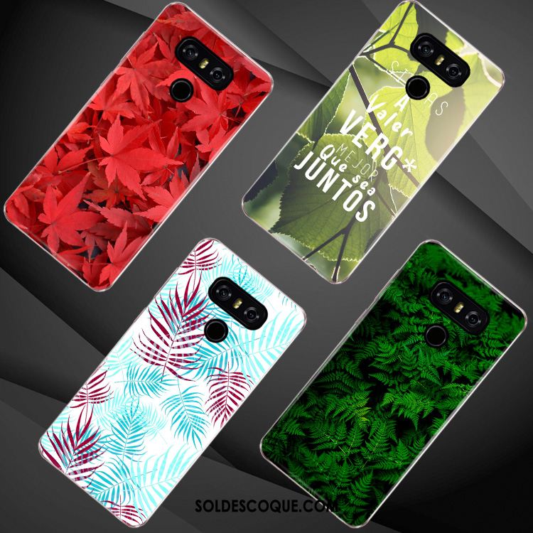 Coque Lg G5 Frais Feuilles Fluide Doux Rouge Petit Soldes