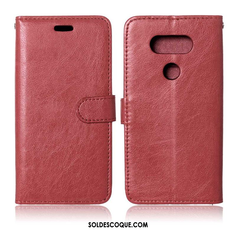 Coque Lg G6 Étui En Cuir Téléphone Portable Fluide Doux Marron Silicone En Ligne