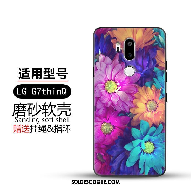 Coque Lg G7 Thinq Bordure Créatif Téléphone Portable Délavé En Daim Fluide Doux En Vente