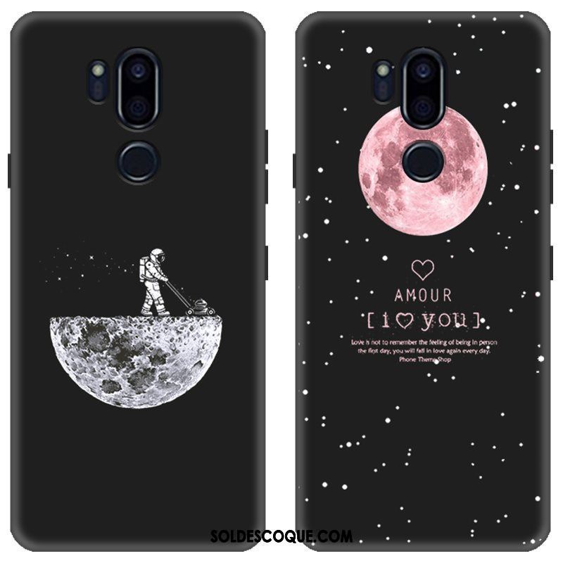 Coque Lg G7 Thinq Noir Silicone Tendance Délavé En Daim Protection En Vente