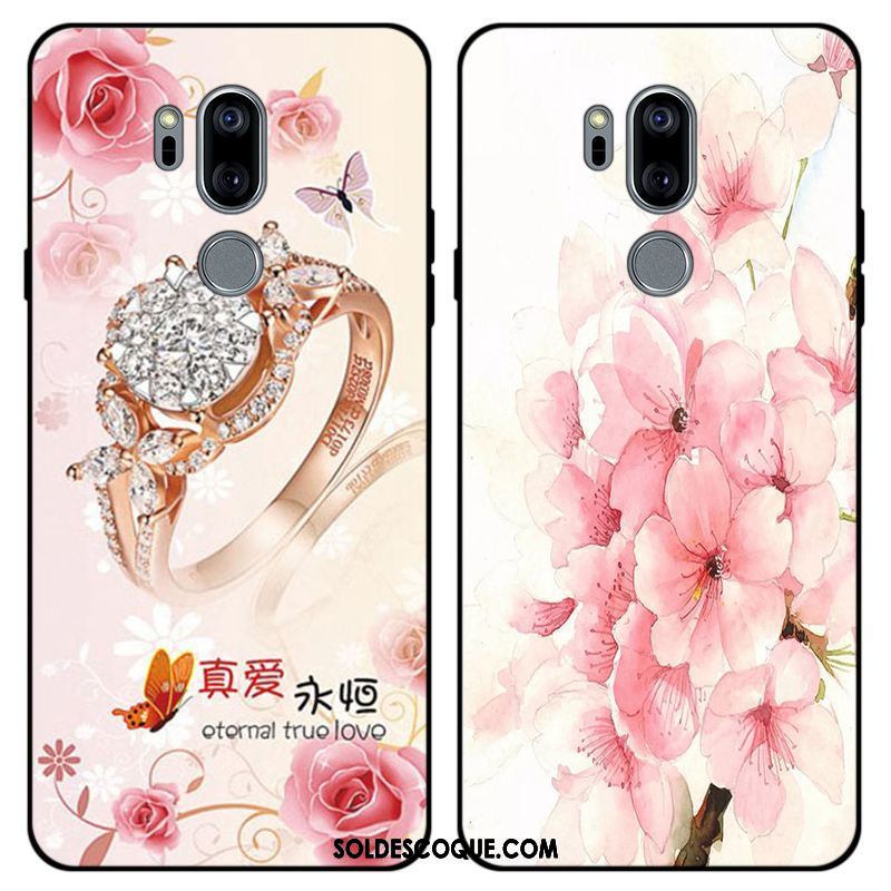 Coque Lg G7 Thinq Tendance Silicone Téléphone Portable Rose Protection Pas Cher