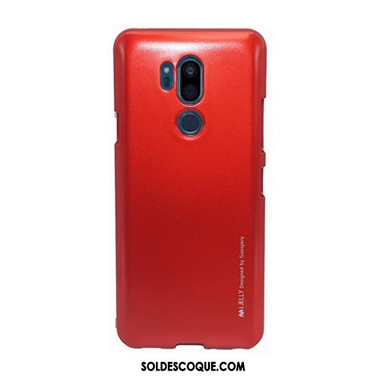 Coque Lg G7 Thinq Étui Délavé En Daim Transparent Silicone Métal Pas Cher