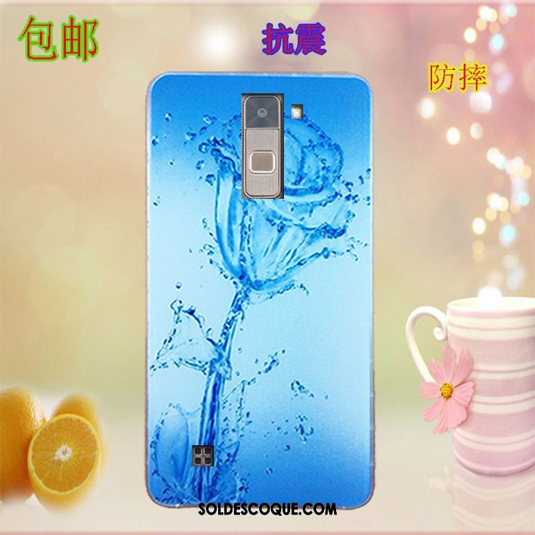 Coque Lg K11 Incassable Téléphone Portable Étui En Cuir Bleu Protection Housse Pas Cher