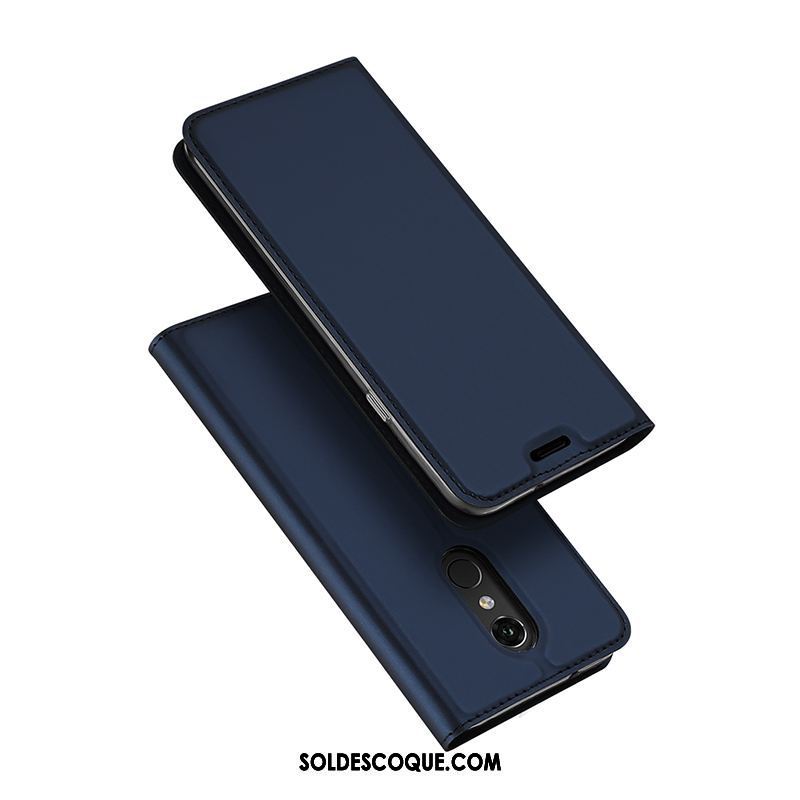 Coque Lg Q Stylus Business Bleu Étui En Cuir Tout Compris Transparent En Vente