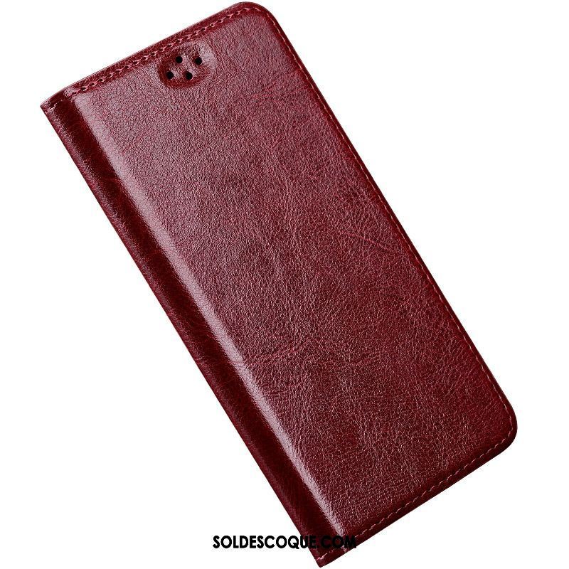 Coque Lg Q6 Protection Étui En Cuir Vin Rouge Téléphone Portable Tout Compris Pas Cher