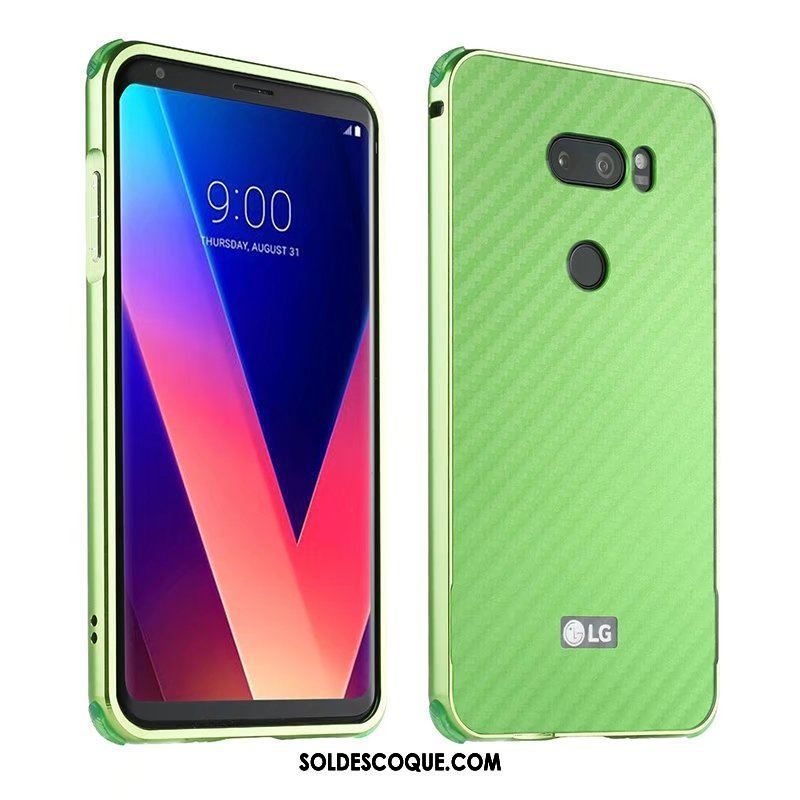 Coque Lg V30 Border Vert Métal Téléphone Portable Étui Soldes