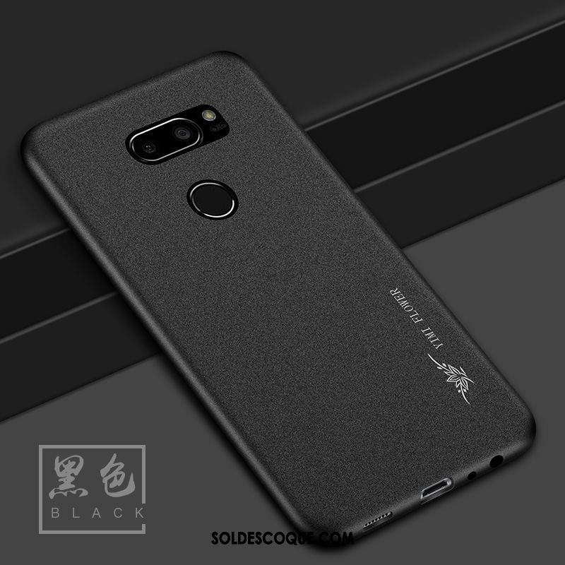 Coque Lg V30 Incassable Délavé En Daim Étui Tout Compris Noir Soldes