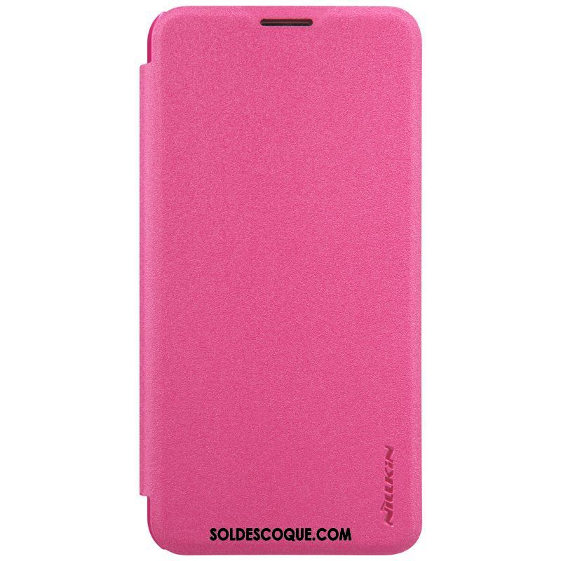 Coque Lg V30 Étui En Cuir Rouge Téléphone Portable Incassable Protection Pas Cher