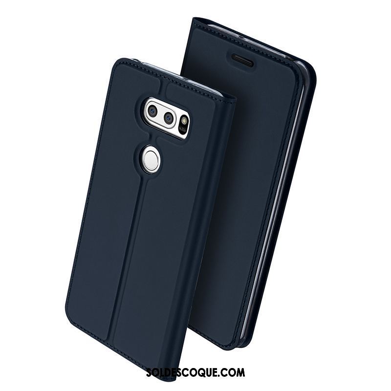 Coque Lg V30 Étui Protection Business Bleu Légères Housse En Ligne