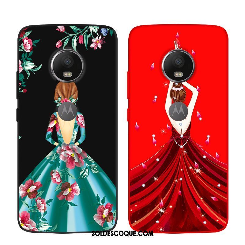 Coque Moto E5 Tendance Incassable Créatif Noir Téléphone Portable Soldes