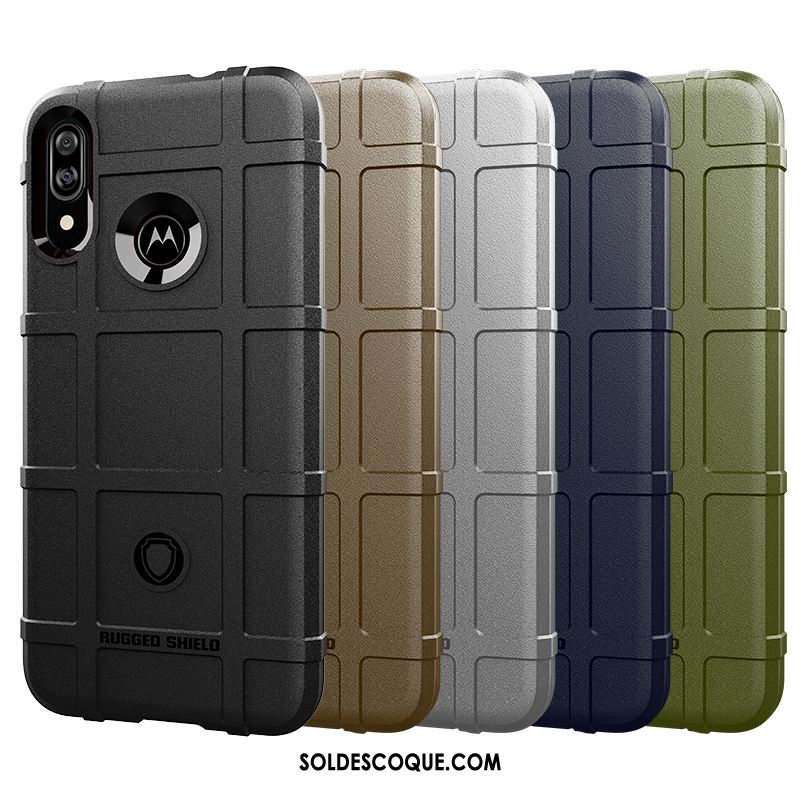 Coque Moto E6 Plus Pu Incassable Fluide Doux Protection Silicone En Vente