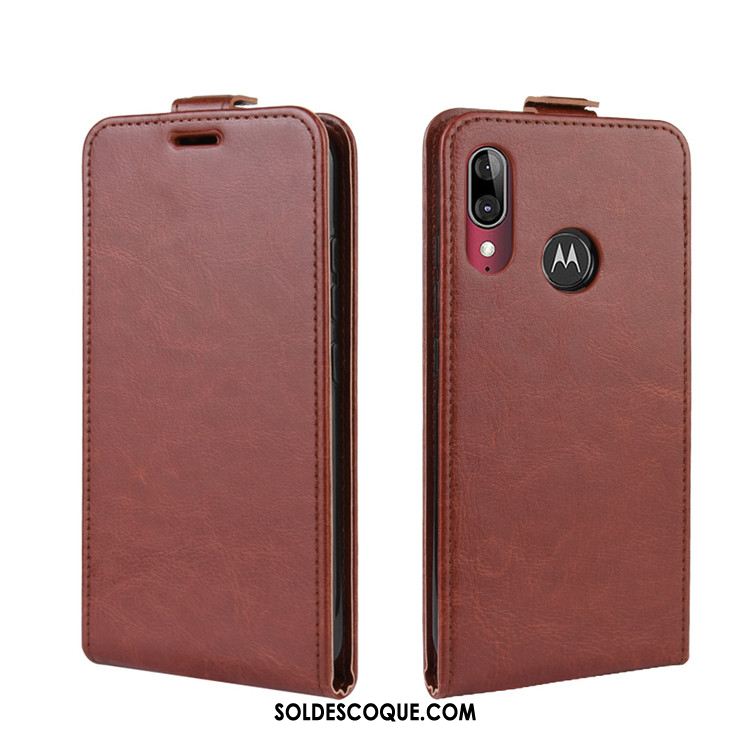 Coque Moto E6 Plus Étui En Cuir Téléphone Portable Protection Incassable Pas Cher