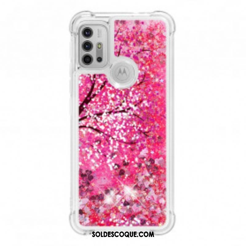 Coque Moto G30 / Moto G10 Arbre Paillettes