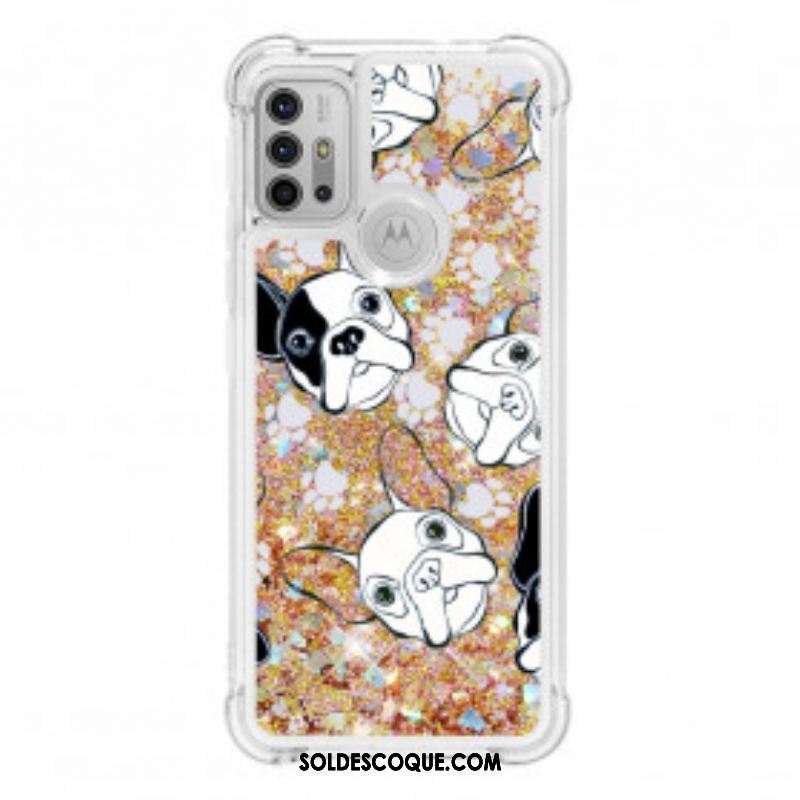 Coque Moto G30 / Moto G10 Mr Chien Paillettes