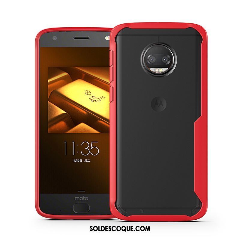 Coque Moto G5s Plus Téléphone Portable Protection Transparent Rouge Ballon France