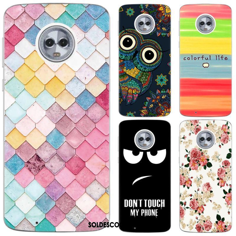 Coque Moto G6 Silicone Créatif Téléphone Portable Étui Multicolore En Vente