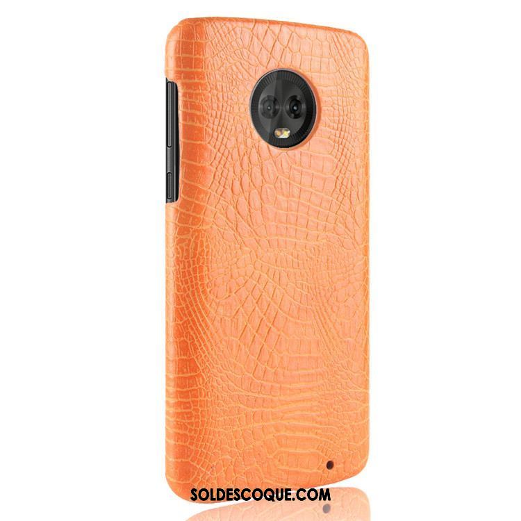 Coque Moto G6 Vintage Légères Qualité Cuir Téléphone Portable Housse Soldes